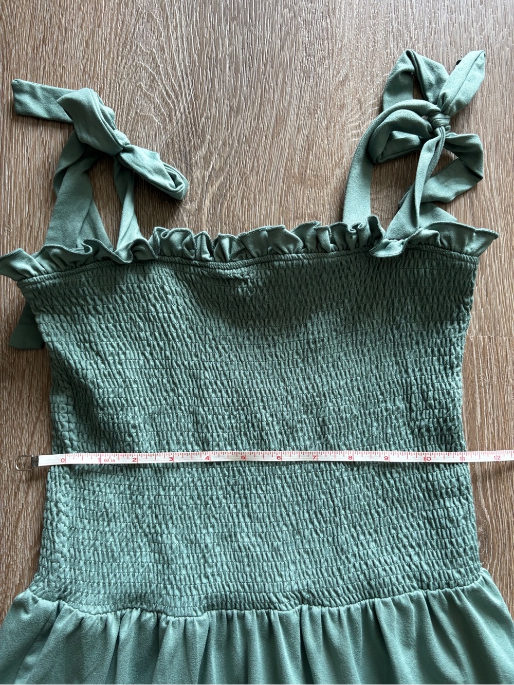 Boohoo - Sage Green Ruffle Sundress - size medium - Picture 3 of 8